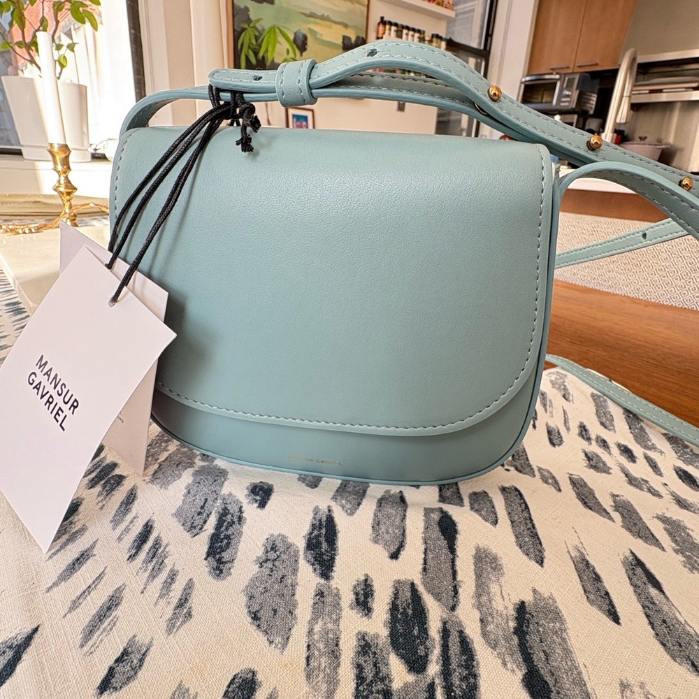 Mansur Gavriel Light Blue Classic Mini Crossbody Bag